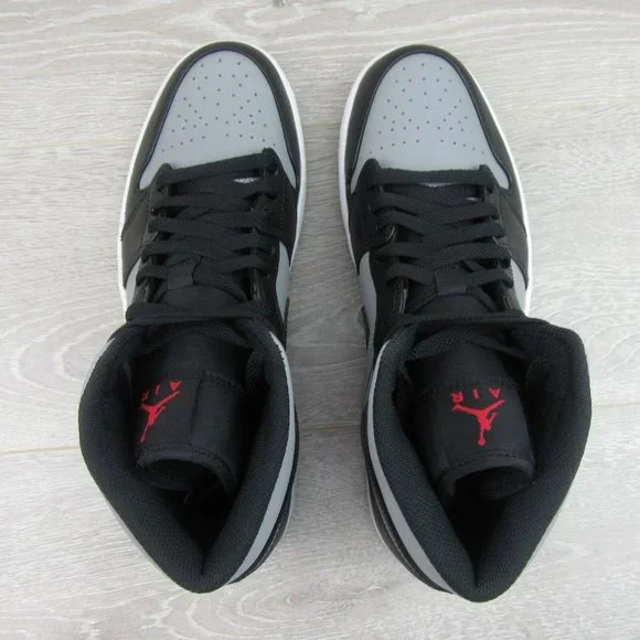 Air Jordan 1 Mid Shadow Red Black Shoes Men's Size 10.5 NEW - Picture 9 of 14